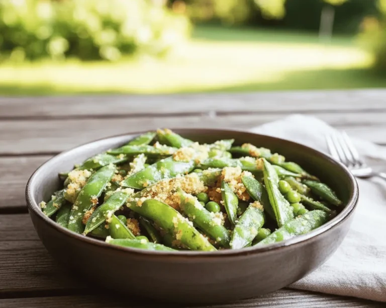 Experience the Joy of Garlic Parmesan Sugar Snap Peas Today!