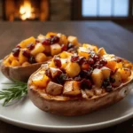 Cranberry Apple Twice Baked Sweet Potatoes