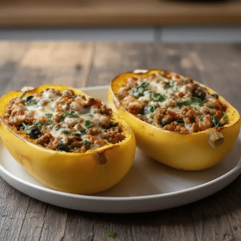 Discover the Delight of Stuffed Spaghetti Squash with Sausage and Spinach